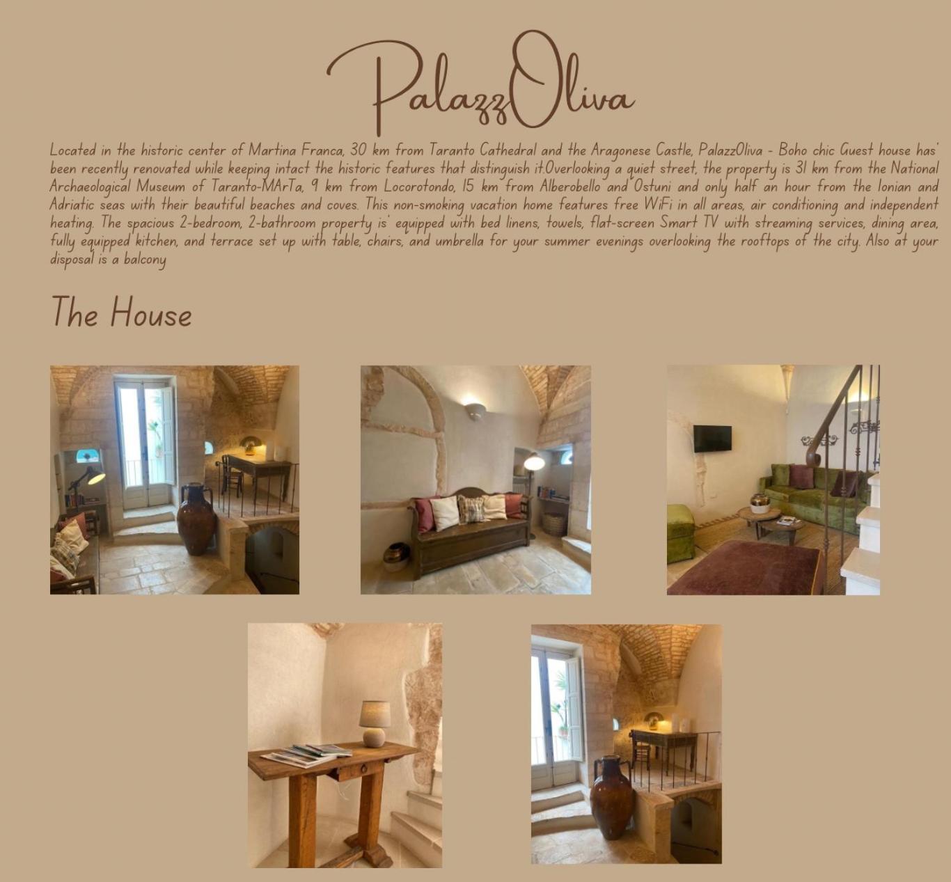Palazzoliva - Luxury Boho Chic Guest House In The Historic Heart Of 마르티나프란카 외부 사진